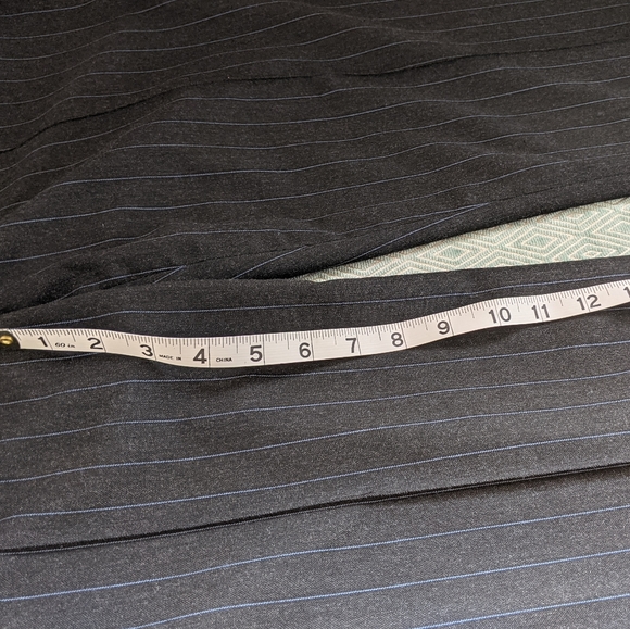 Ann Taylor Dark Gray w/ Blue Pinstripe Dress Pants - Picture 12 of 14